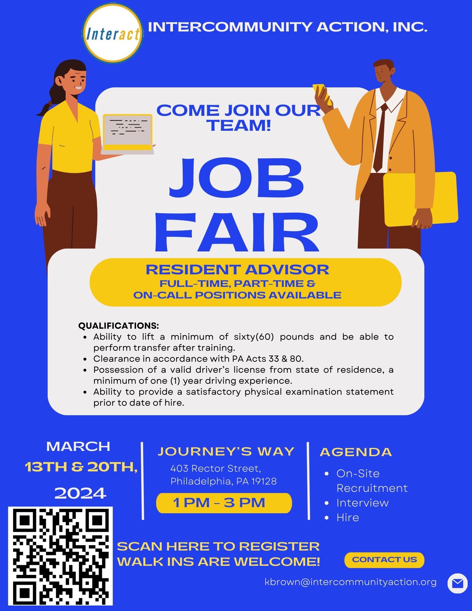 RA Job Fair March 2024 - Intercommunity Action